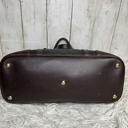 GUCCI Hand Bag Tote Purse GG Supreme Leather Brown Authentic