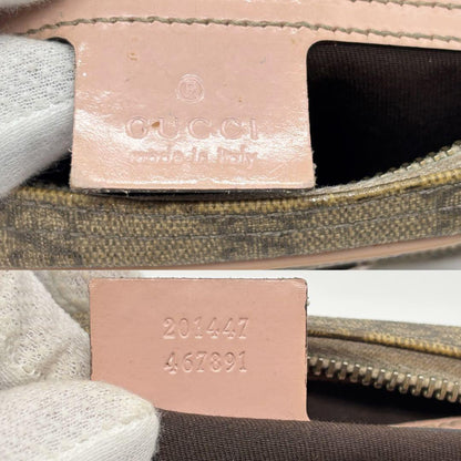 GUCCI Shoulder Bag Purse GG Leather PVC Pink Authentic