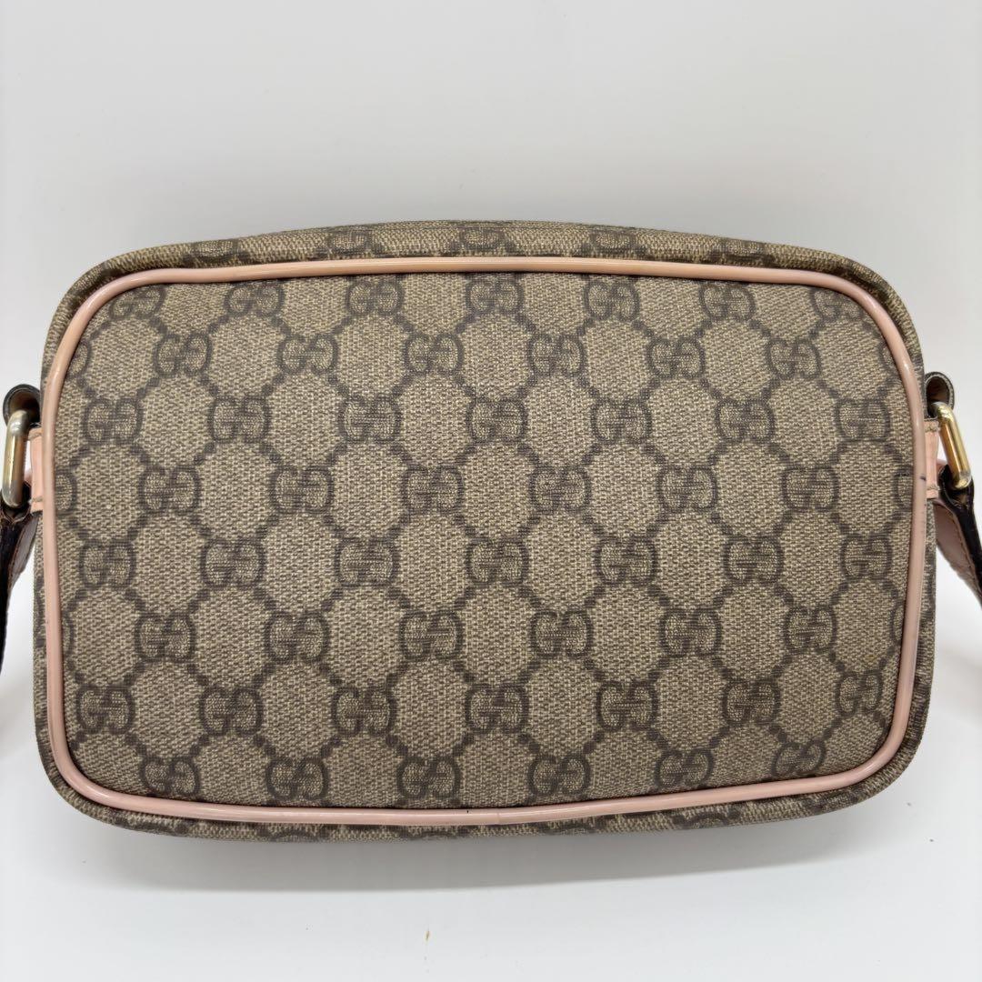 GUCCI Shoulder Bag Purse GG Leather PVC Pink Authentic