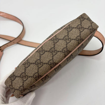 GUCCI Shoulder Bag Purse GG Leather PVC Pink Authentic