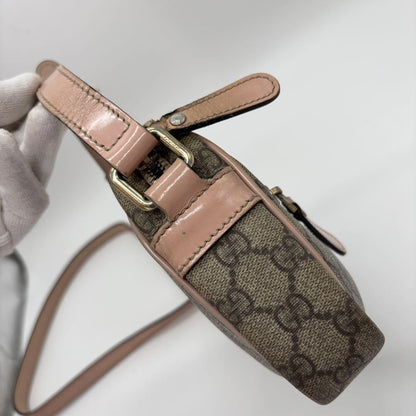 GUCCI Shoulder Bag Purse GG Leather PVC Pink Authentic