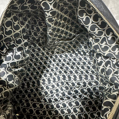 GUCCI Boston Bag Hand Tote Purse Leather Black Authentic