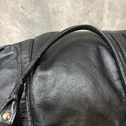 GUCCI Boston Bag Hand Tote Purse Leather Black Authentic