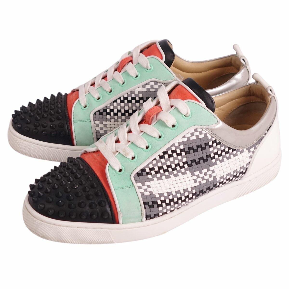 Christian Louboutin Sneakers Shoes Low-Cut Studs EU 43 US 10 Multicolor Auth