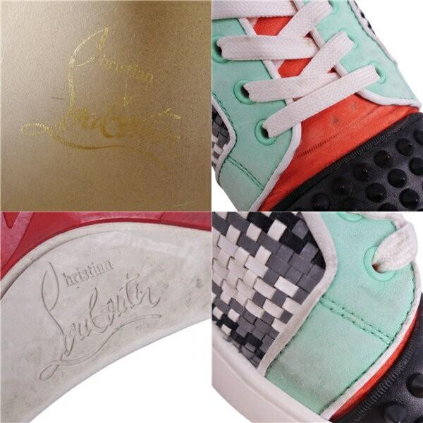 Christian Louboutin Sneakers Shoes Low-Cut Studs EU 43 US 10 Multicolor Auth