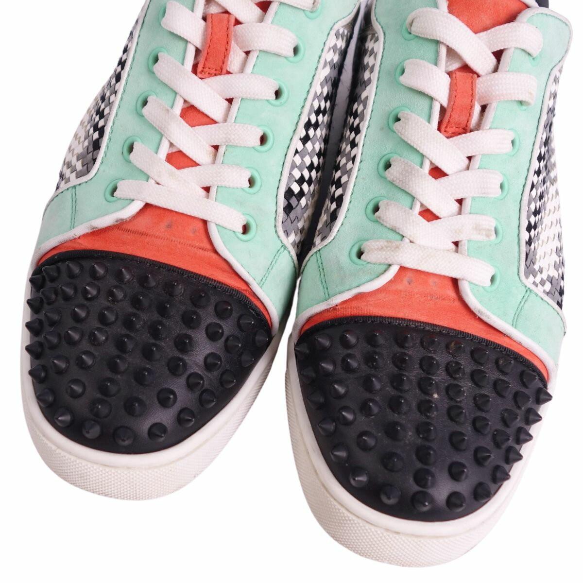 Christian Louboutin Sneakers Shoes Low-Cut Studs EU 43 US 10 Multicolor Auth