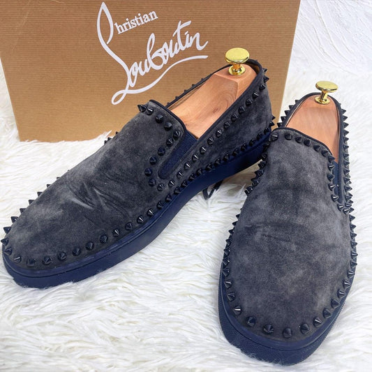 Christian Louboutin Slip-ons Shoes Sneakers Studs EU 43 US 10 Gray Authentic
