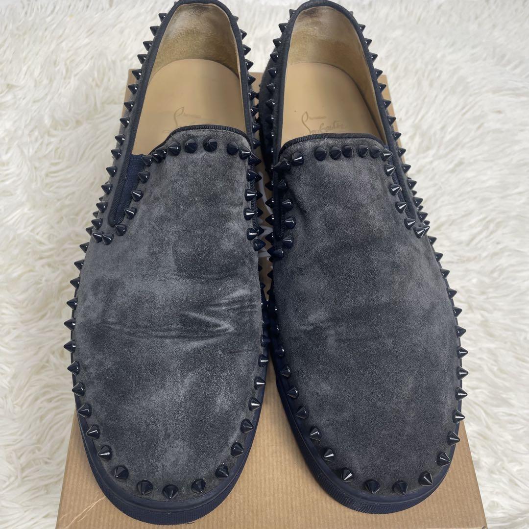 Christian Louboutin Slip-ons Shoes Sneakers Studs EU 43 US 10 Gray Authentic