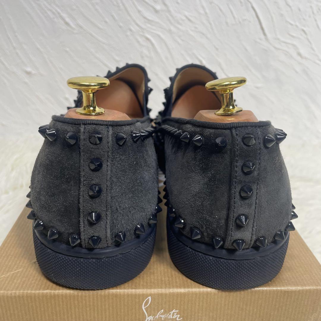 Christian Louboutin Slip-ons Shoes Sneakers Studs EU 43 US 10 Gray Authentic