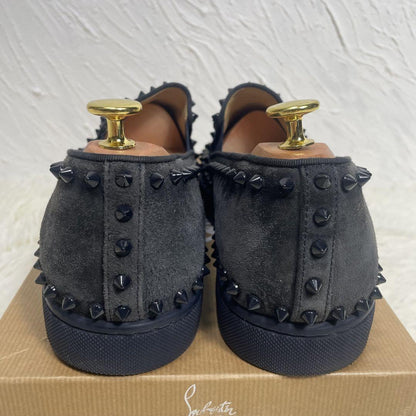 Christian Louboutin Slip-ons Shoes Sneakers Studs EU 43 US 10 Gray Authentic