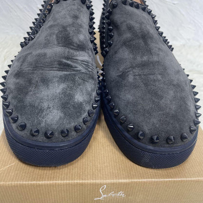 Christian Louboutin Slip-ons Shoes Sneakers Studs EU 43 US 10 Gray Authentic