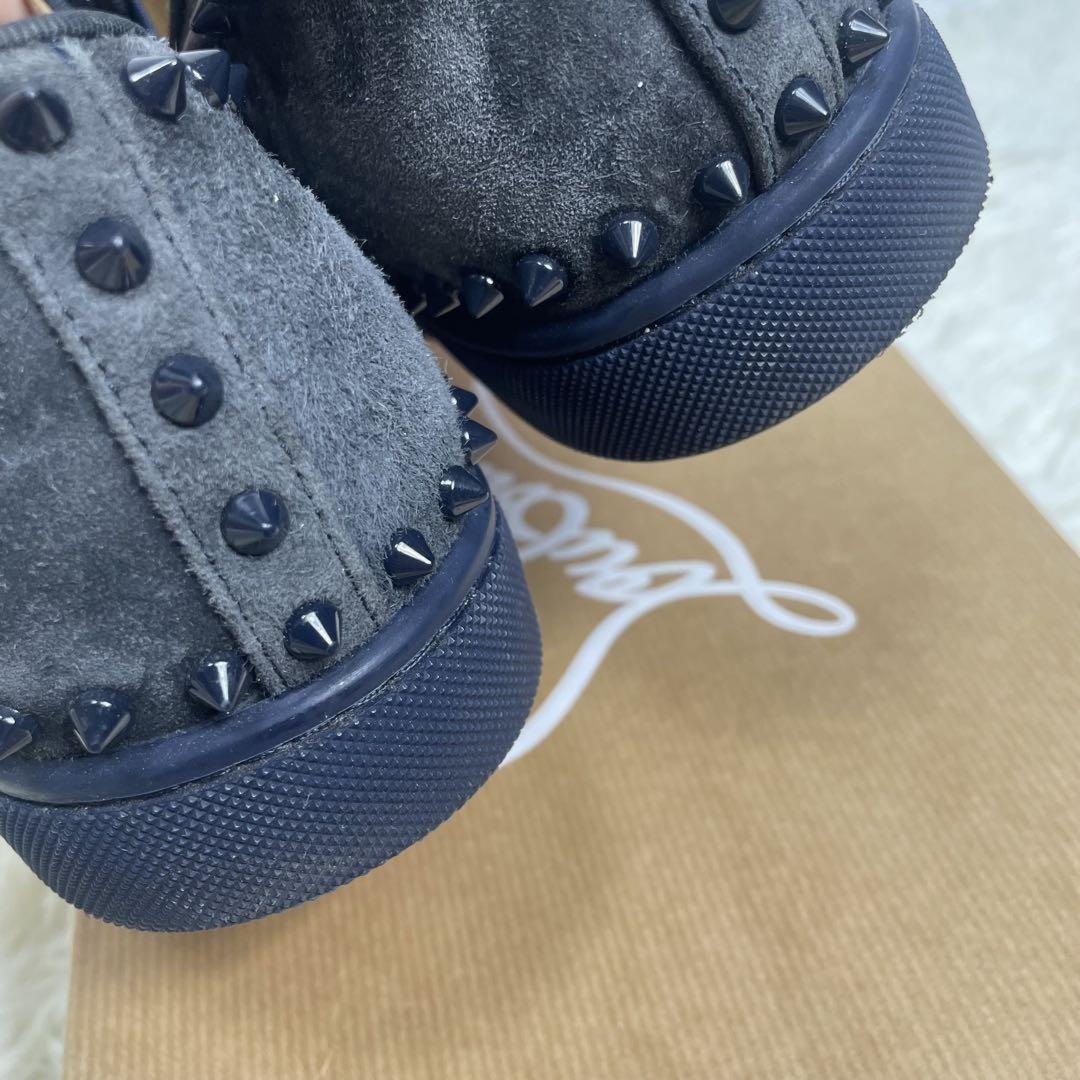 Christian Louboutin Slip-ons Shoes Sneakers Studs EU 43 US 10 Gray Authentic