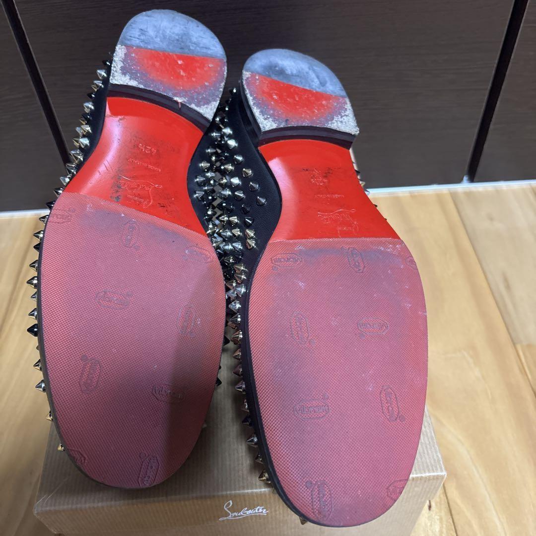Christian Louboutin Loafers Shoes Studs EU 42.5 US 9.5 Leather Black Authentic