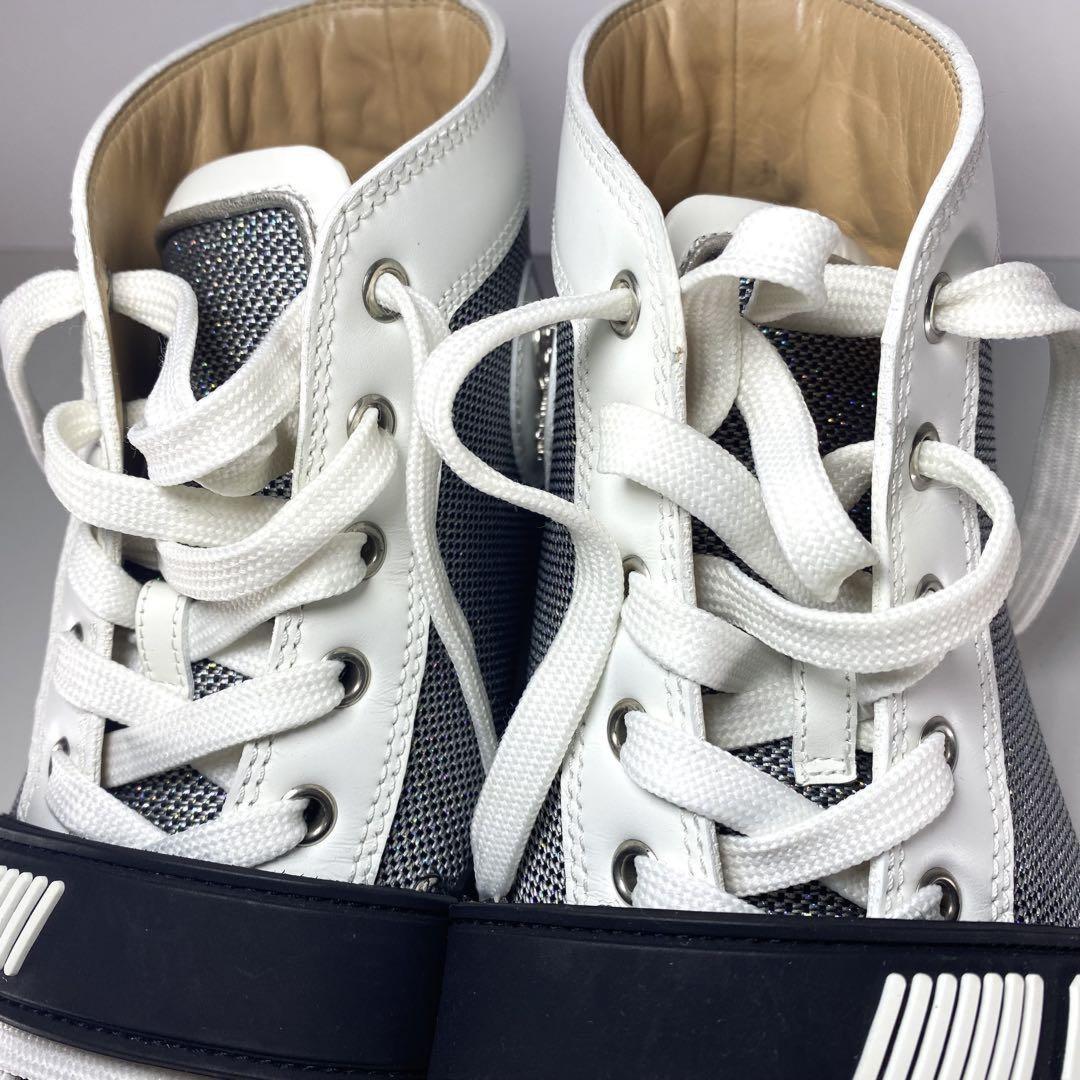 Christian Louboutin LOU SPIKES Sneakers Shoes High-cut Studs EU 42 US 9 Auth