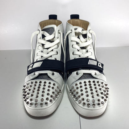 Christian Louboutin LOU SPIKES Sneakers Shoes High-cut Studs EU 42 US 9 Auth