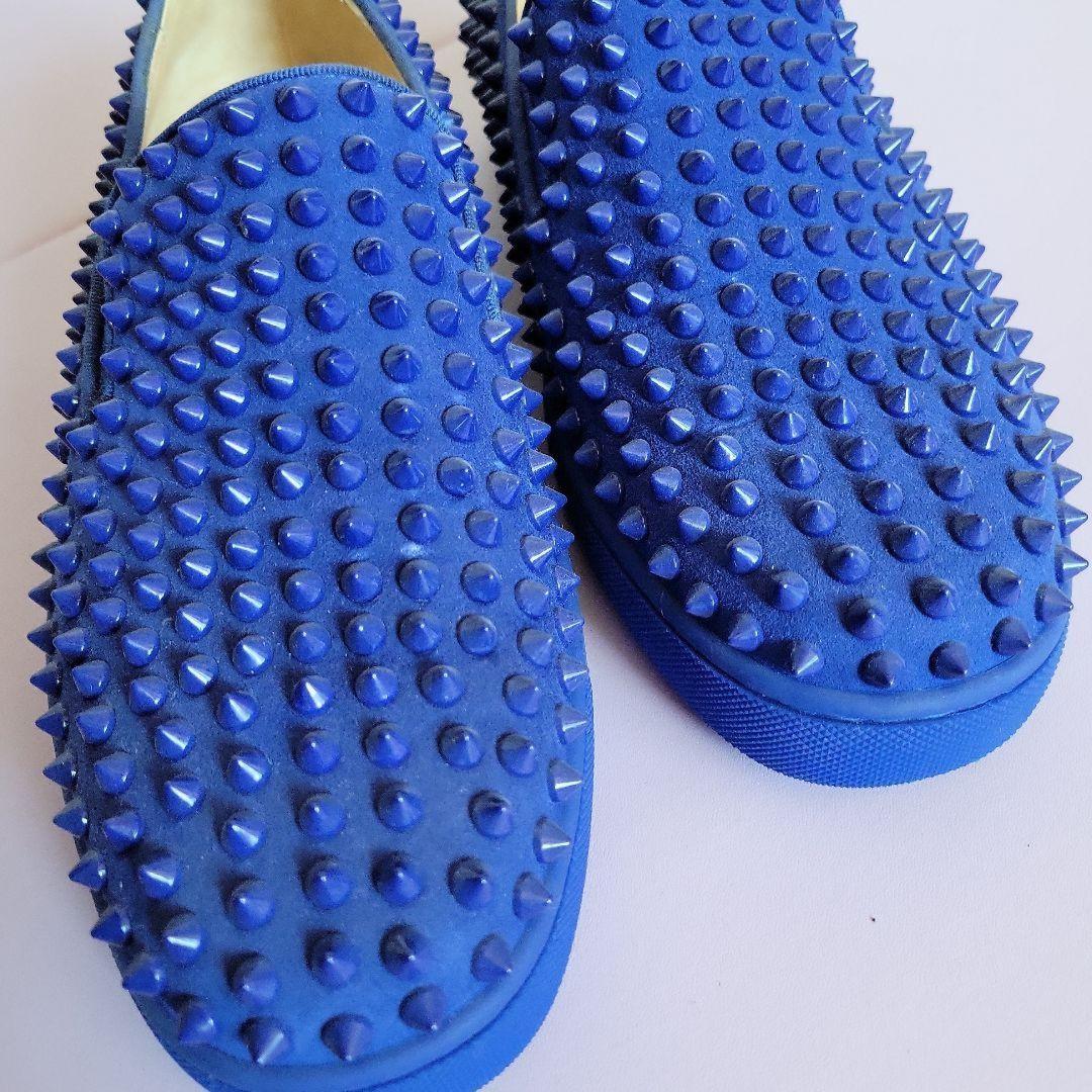 Christian Louboutin Slip-ons Shoes Sneakers Studs EU 41 US 8 Blue Authentic