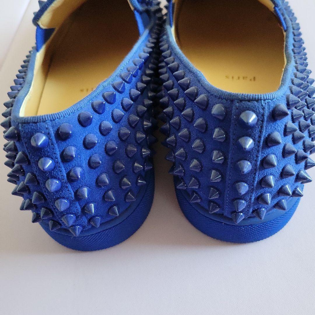 Christian Louboutin Slip-ons Shoes Sneakers Studs EU 41 US 8 Blue Authentic
