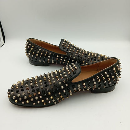 Christian Louboutin Slip-ons Shoes Sneakers Studs EU 42.5 US 9.5 Black Authentic