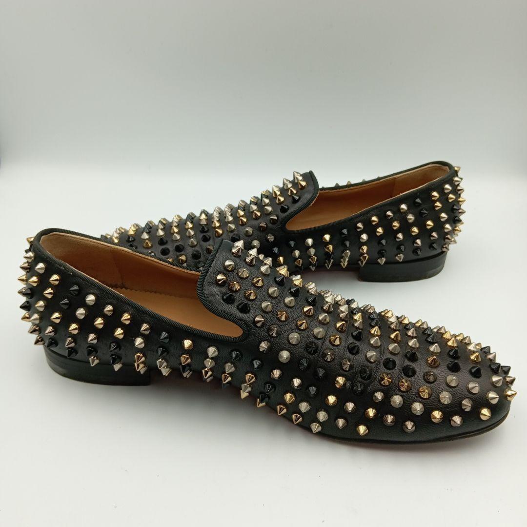 Christian Louboutin Slip-ons Shoes Sneakers Studs EU 42.5 US 9.5 Black Authentic