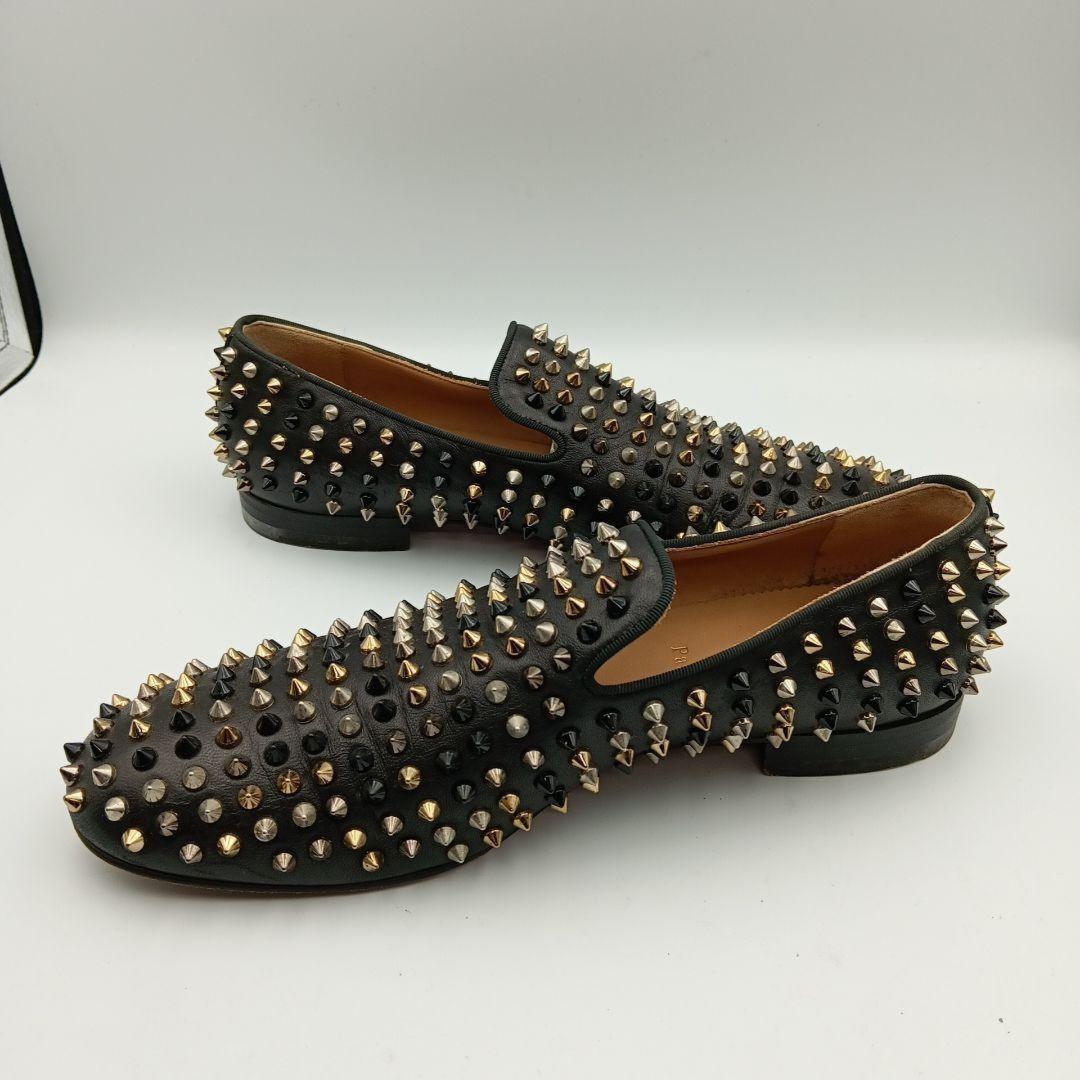 Christian Louboutin Slip-ons Shoes Sneakers Studs EU 42.5 US 9.5 Black Authentic