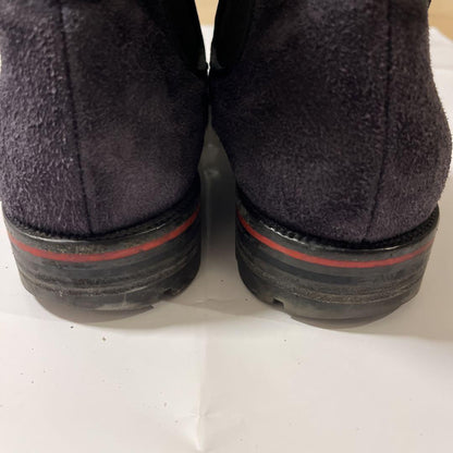 Christian Louboutin Short Boots Shoes Studs EU 41.0 US 8.0 Suede Black Authentic