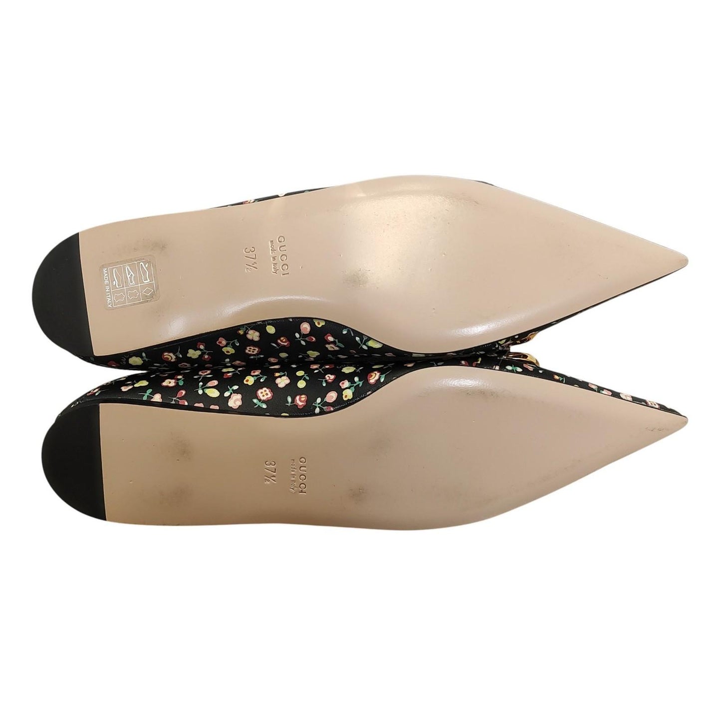 GUCCI Shoes Pumps Heel LIBERTY FLORAL BALLET EU 37.5 US 7.5 Multicolor Authentic