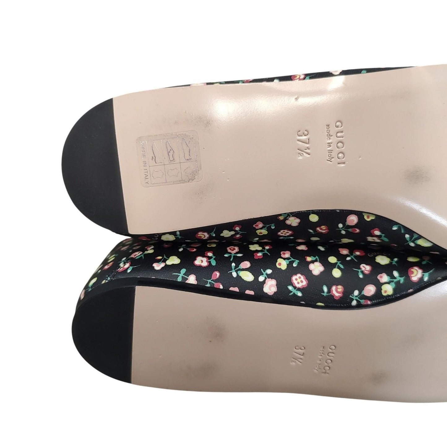 GUCCI Shoes Pumps Heel LIBERTY FLORAL BALLET EU 37.5 US 7.5 Multicolor Authentic