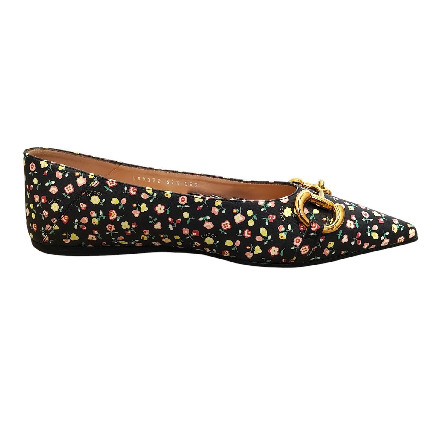 GUCCI Shoes Pumps Heel LIBERTY FLORAL BALLET EU 37.5 US 7.5 Multicolor Authentic