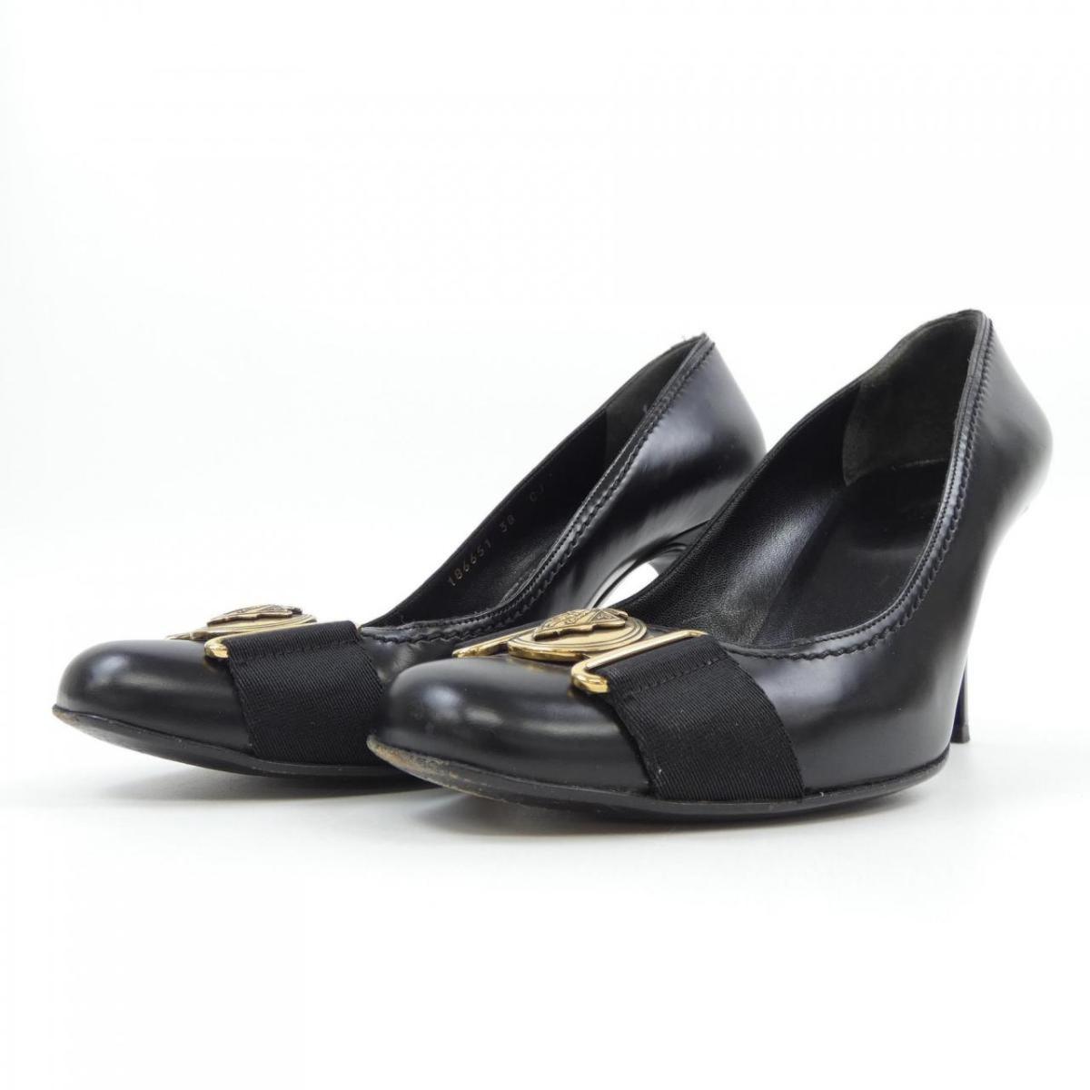 GUCCI Shoes Pumps Heel EU 38 US 8 Black Authentic