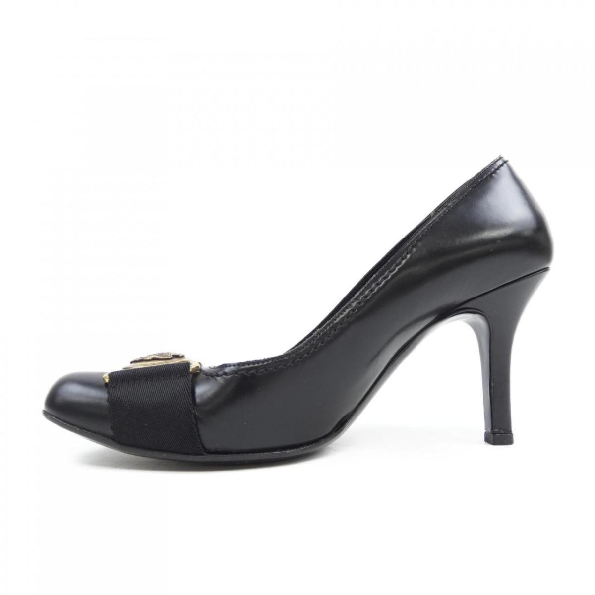 GUCCI Shoes Pumps Heel EU 38 US 8 Black Authentic
