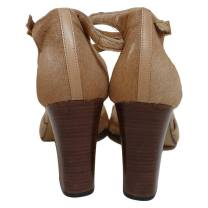 GUCCI Shoes Pumps Heel EU 37.5 US 7.5 Beige Authentic