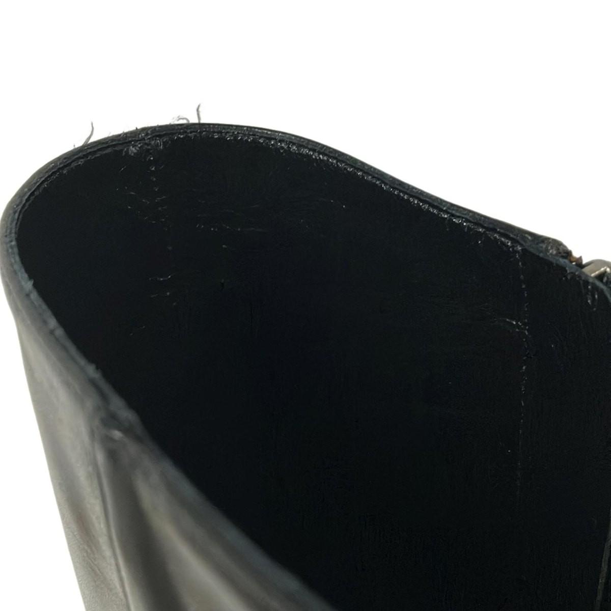 GUCCI Long Boots Shoes EU 36.5 US 6.5 Leather Black Authentic