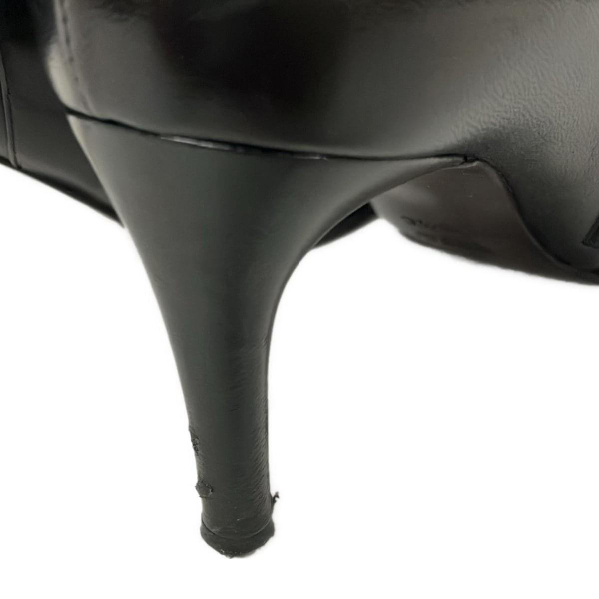 GUCCI Long Boots Shoes EU 36.5 US 6.5 Leather Black Authentic