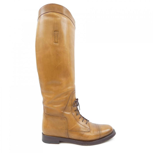 GUCCI Long Boots Shoes EU 37 US 7 Brown Authentic