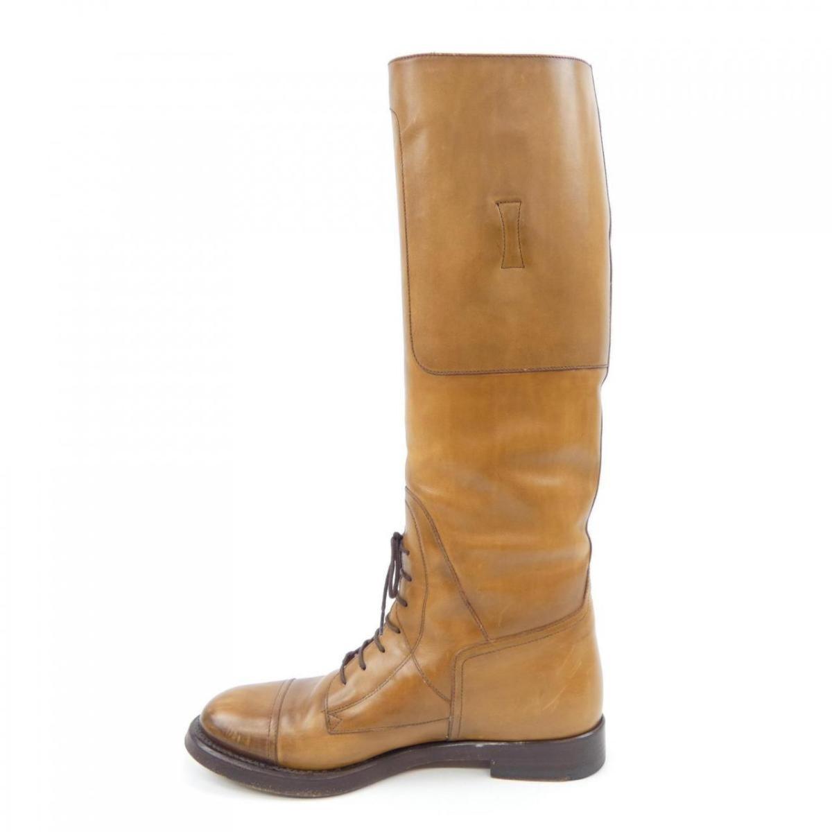 GUCCI Long Boots Shoes EU 37 US 7 Brown Authentic