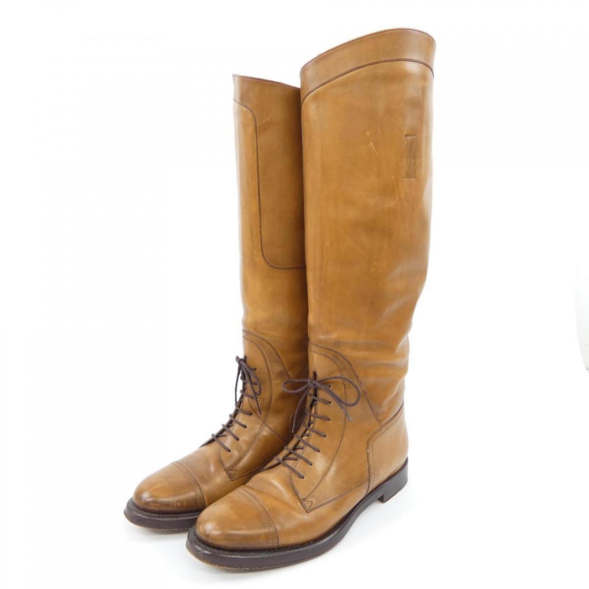 GUCCI Long Boots Shoes EU 37 US 7 Brown Authentic