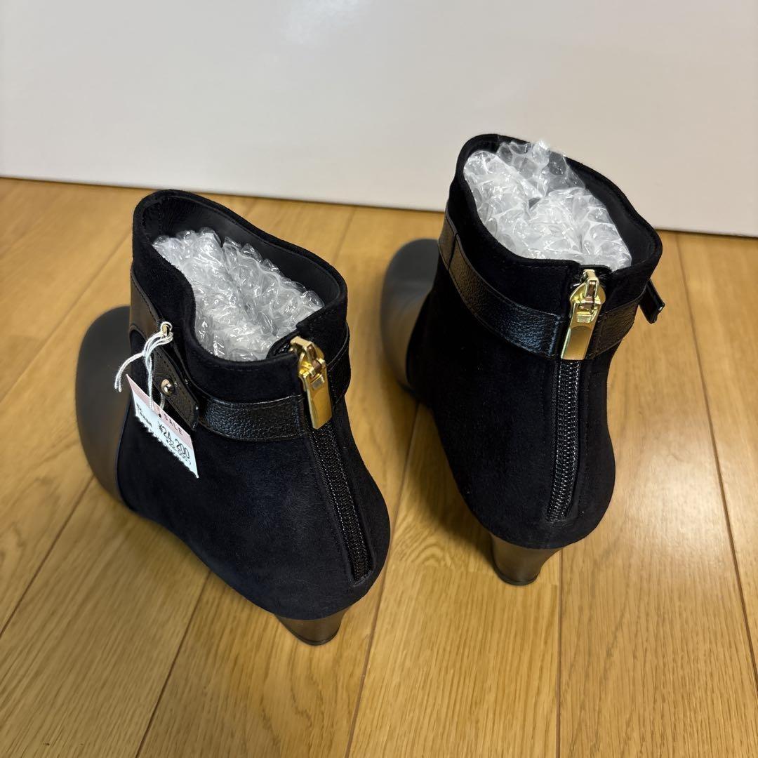 GUCCI Short Boots Shoes EU 36.5 US 6.5 Leather Suede Black Authentic