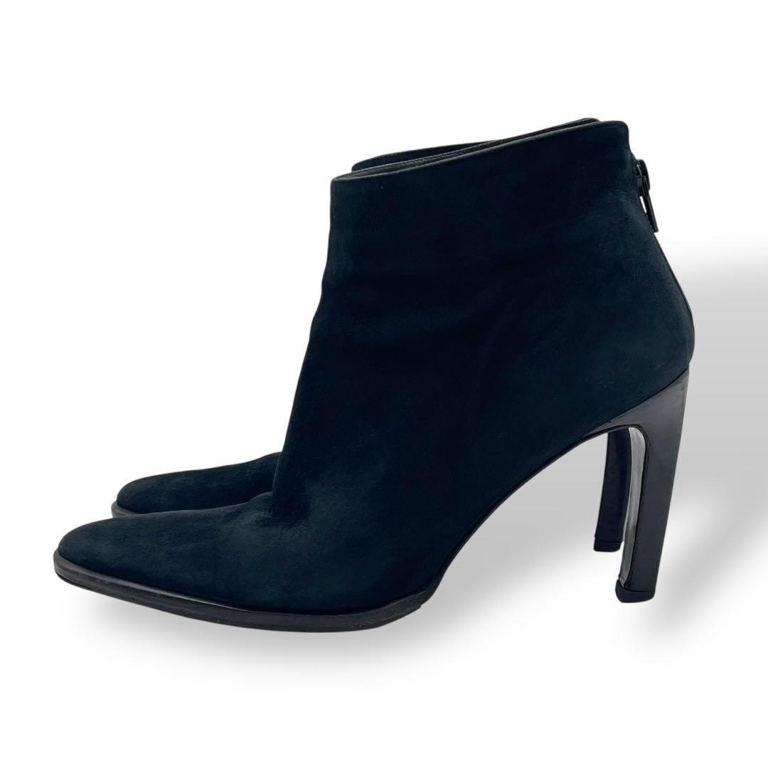 GUCCI Short Boots Bootie Shoes EU 37 US 7 Suede Leather Black Authentic
