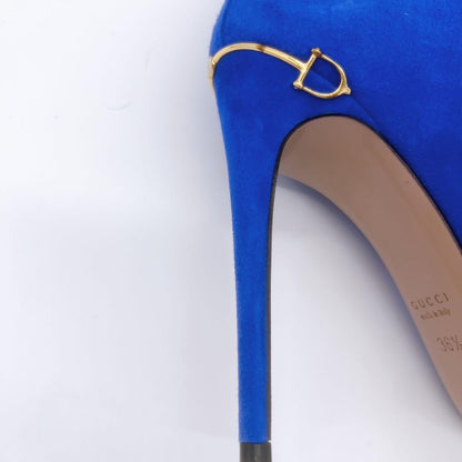 GUCCI Short Boots Shoes EU 38 US 8 Suede Blue Authentic