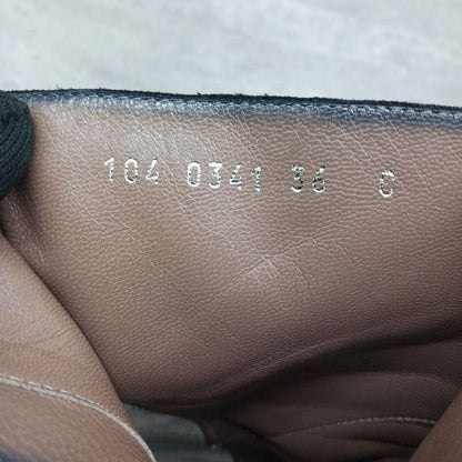 GUCCI Short Boots Shoes EU 36 US 6 Suede Black Authentic