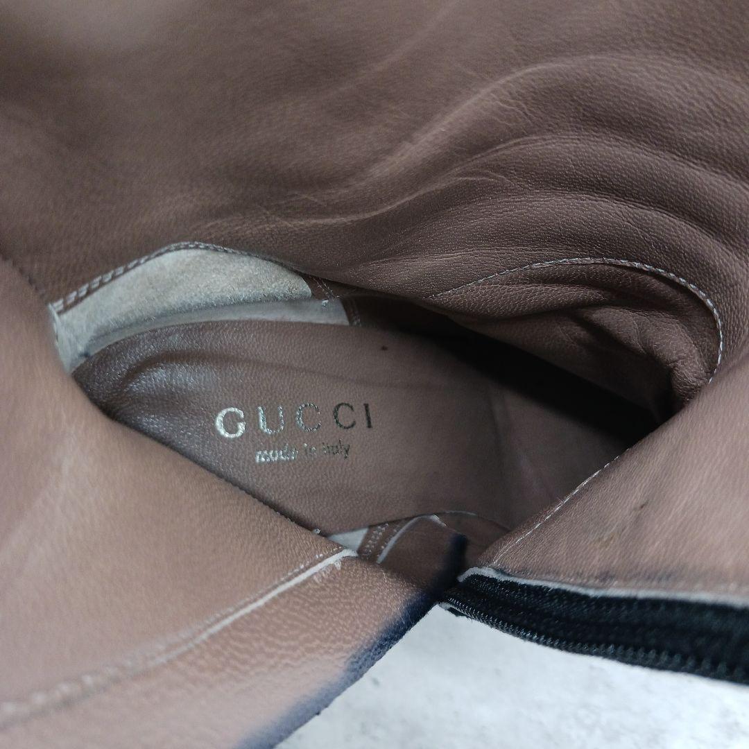 GUCCI Short Boots Shoes EU 36 US 6 Suede Black Authentic