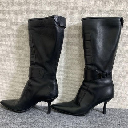 GUCCI Boots Shoes EU 35.5 US 5.5 Leather Black Authentic