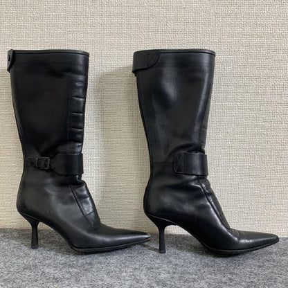 GUCCI Boots Shoes EU 35.5 US 5.5 Leather Black Authentic
