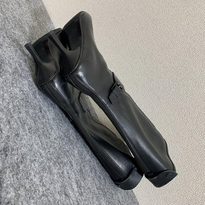GUCCI Boots Shoes EU 35.5 US 5.5 Leather Black Authentic