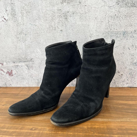 GUCCI Short Boots Bootie Shoes EU 35.5 US 5.5 Suede Black Authentic