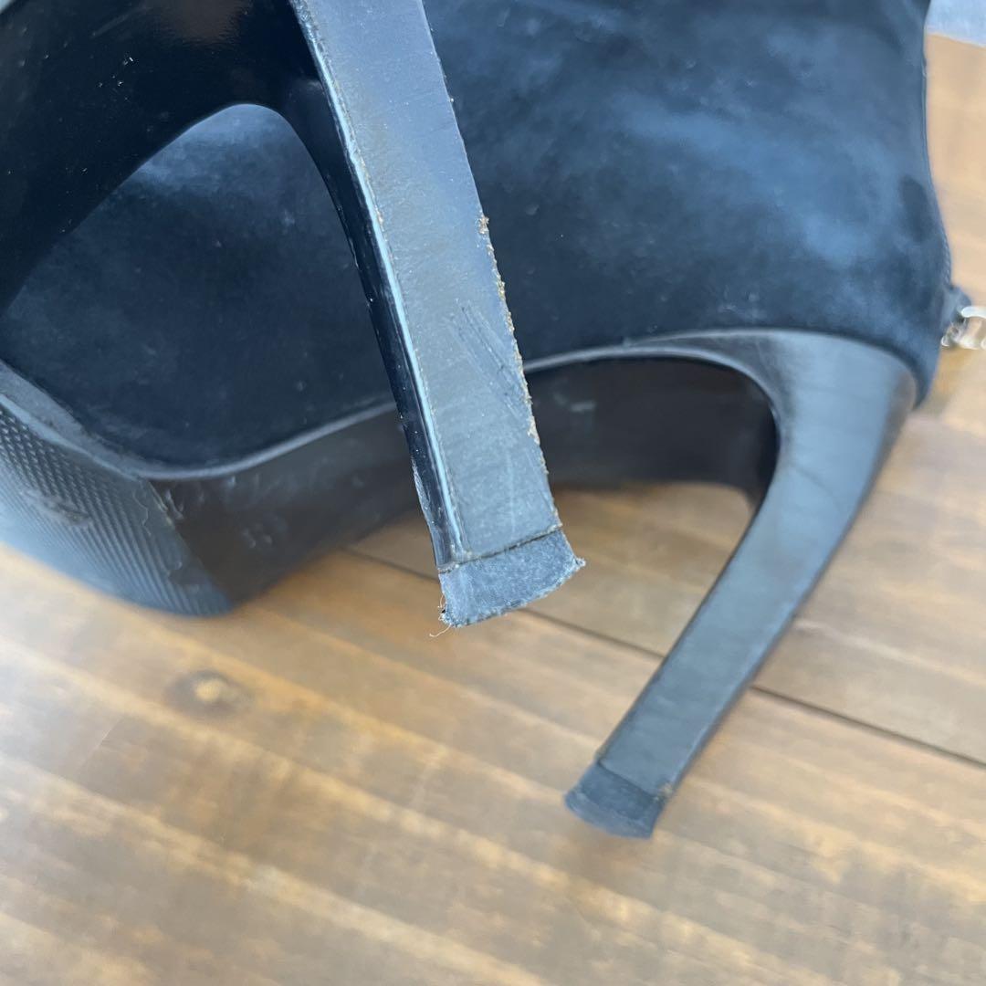 GUCCI Short Boots Bootie Shoes EU 35.5 US 5.5 Suede Black Authentic