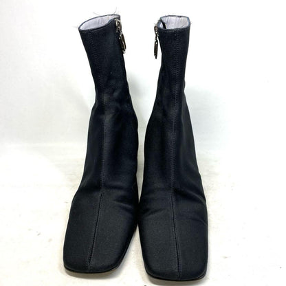 GUCCI Short Boots Shoes EU 36.5 US 6.5 Nylon Black Authentic