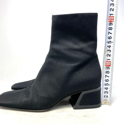 GUCCI Short Boots Shoes EU 36.5 US 6.5 Nylon Black Authentic