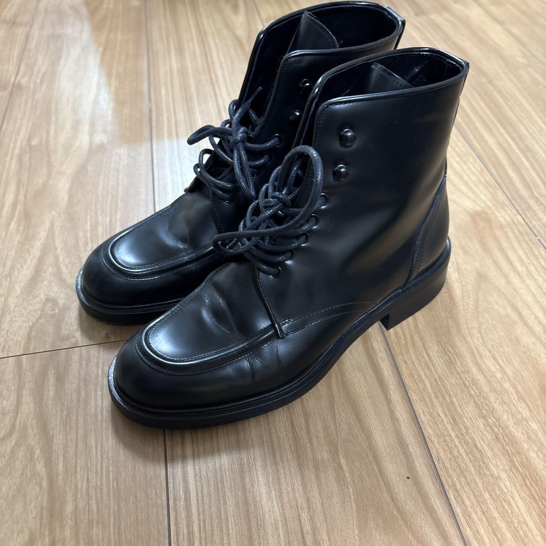 GUCCI Boots Shoes EU 36.5 US 6.5 Leather Black Authentic