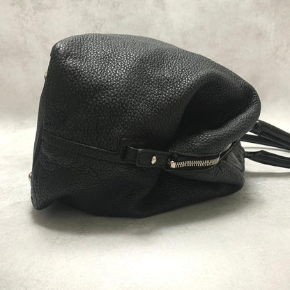 Saint Laurent Bag Easy YSL Boston Hand Tote Purse Leather Black Silver Authentic